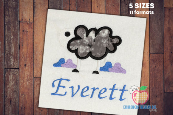 Cartoon Sheep Standing in a Field Applique Review