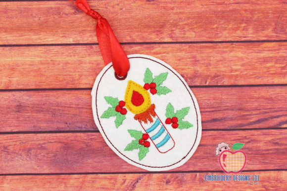 Christmas Candle and Holly Berry Embroidery Review