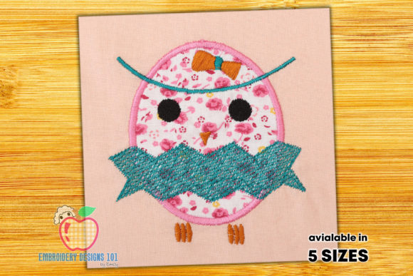 Cute Owl with Space for Text Embroidery Review