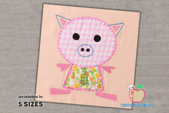 Cute Pig Cartoon Applique Review