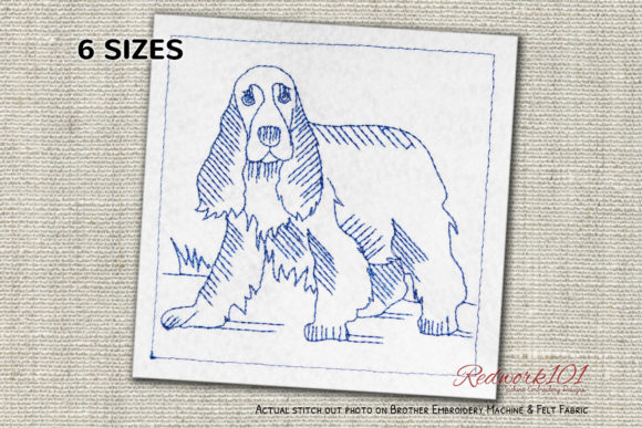 English Cocker Spaniel Dog Embroidery Review