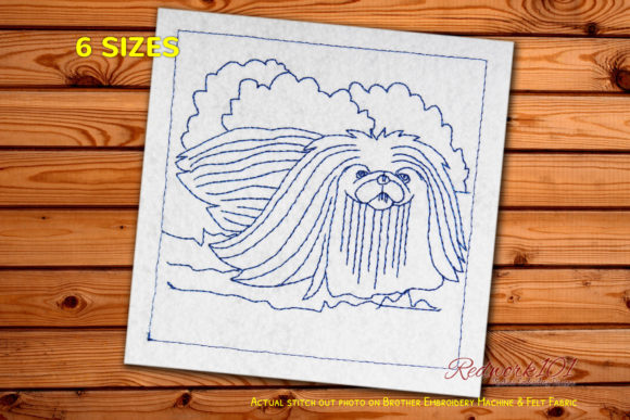 Hairy Pekingese Dog Redwork Review