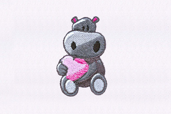 Hippo Holding a Heart Embroidery Review