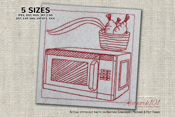 Microwave Lineart Embroidery Design Review