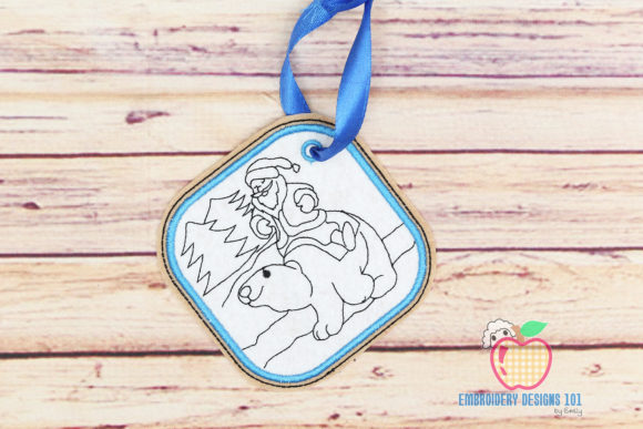 Santa on Polar Bear Ornament Embroidery Review