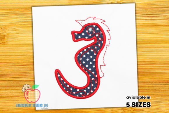 Sea Horse Applique Design Review for Seasonal Use